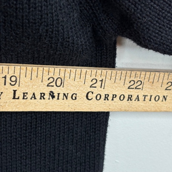 VTG Leon Levin Cardigan L Lady Jacket Cotton Black Gold Button Preppy Old Money - Picture 7 of 9